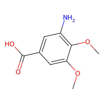 Chemical structure of 3-Amino-4,5-dimethoxybenzoic Acid