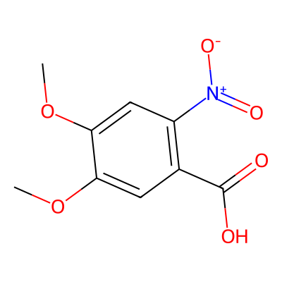 Chemical structure of 4,5-Dimethoxy-2-nitrobenzoic acid