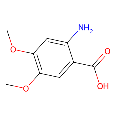 Chemical structure of 2-Amino-4,5-dimethoxybenzoic acid