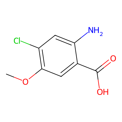 Chemical structure of 2-Amino-4-chloro-5-methoxybenzoic acid