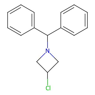 Chemical structure of 3-Chloro-1-(Diphenylmethyl)Azetidine