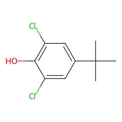 Chemical structure of 4-tert-butyl-2,6-dichlorophenol