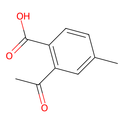 Chemical structure of 2-Acetyl-4-Methylbenzoic Acid