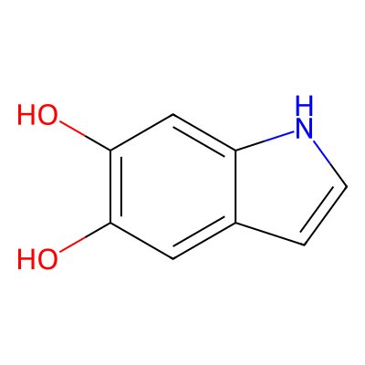 Chemical structure of 5,6 -Dihydroxyindole