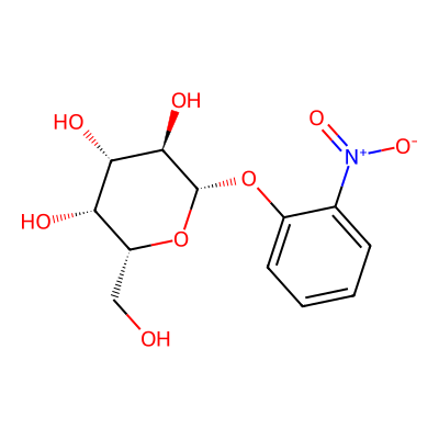 Chemical structure of 2-Nitrophenyl-Beta-D-Galactopyranoside