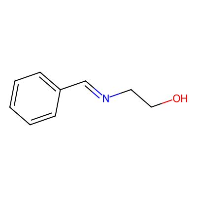 Chemical structure of 2-(Benzylideneamino)ethan-1-ol