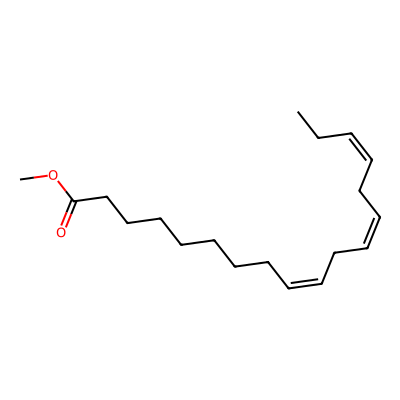 Chemical structure of Methyl Linolenate