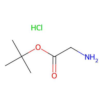 Chemical structure of Glycine tert-butyl ester hydrochloride