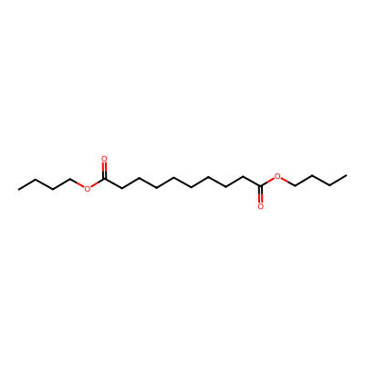 Chemical structure of Dibutyl Sebacate
