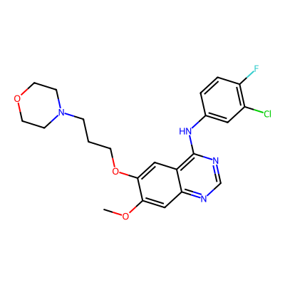 Chemical structure of Gefitinib