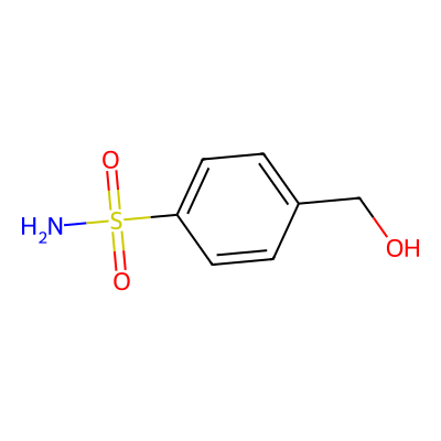 Chemical structure of 4-hydroxymethyl benzene sulfonamide