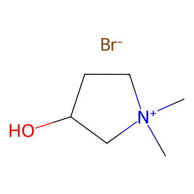 Chemical structure of 1,1-Dimethyl-3-hydroxypyrrolidinium Bromide