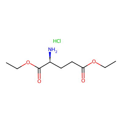 Chemical structure of L-Glutamic Acid Diethyl Ester Hydrochloride