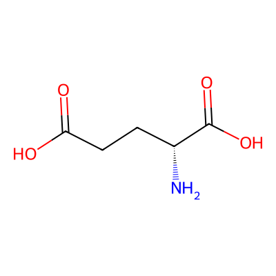 Chemical structure of D-Glutamic Acid