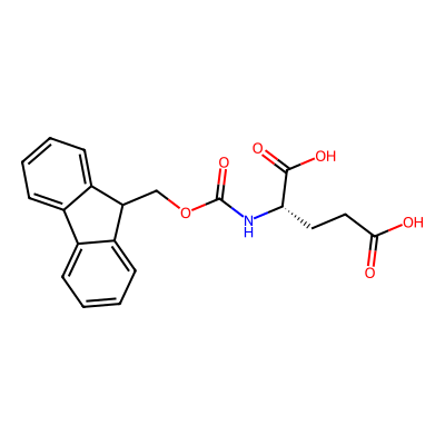Chemical structure of N-Fmoc-L-glutamic Acid