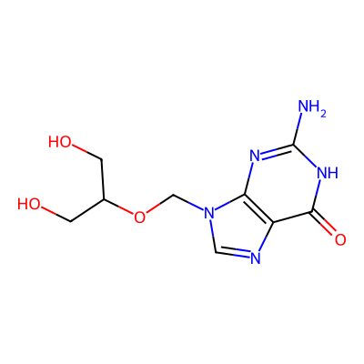 Chemical structure of Ganciclovir