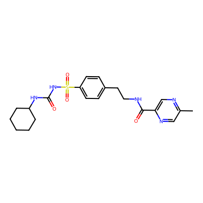 Chemical structure of Glipizide