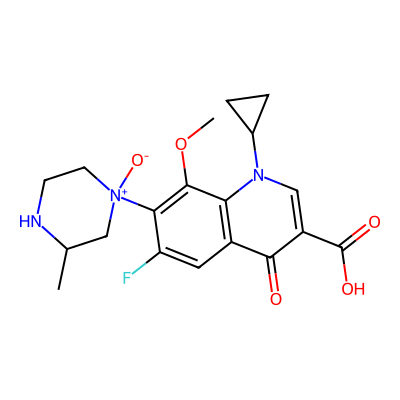 Chemical structure of Gatifloxacin N-Oxide