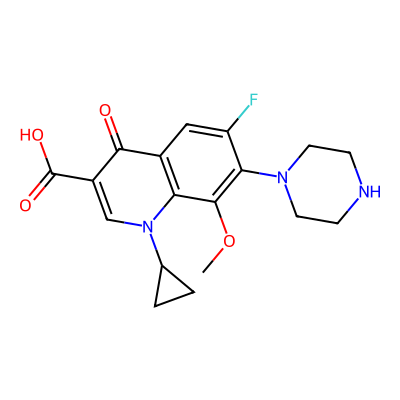 Chemical structure of Gatifloxacin Related Compound D