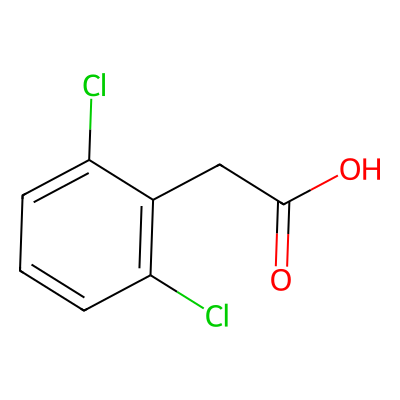 Chemical structure of 2,6-Dichlorophenylacetic Acid