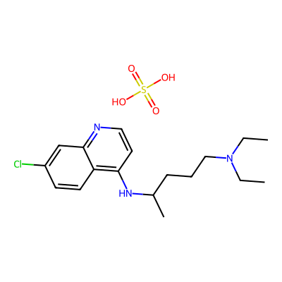 Chemical structure of Chloroquine Sulfate