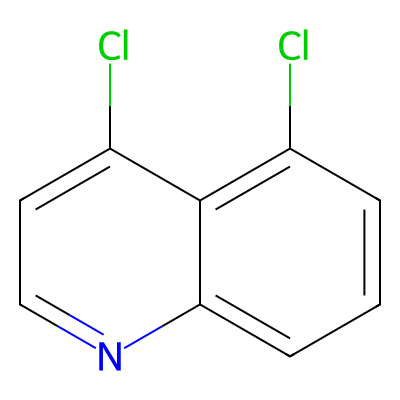 Chemical structure of 4,5- Dichloroquinoline