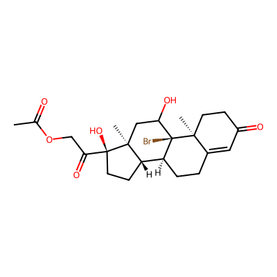 Chemical structure of Bromohydrocortisone Acetate