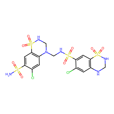 Chemical structure of Hydrochlorothiazide Dimer