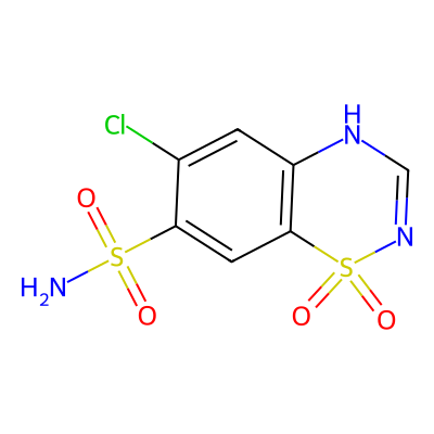 Chemical structure of Hydrochlorothiazide EP Impurity A