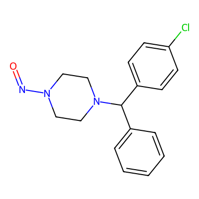 Chemical structure of N-Nitroso Hydroxyzine EP Impurity A
