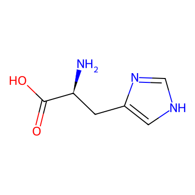 Chemical structure of L-Histidine