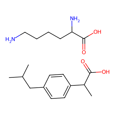 Chemical structure of Ibuprofen Lysinate
