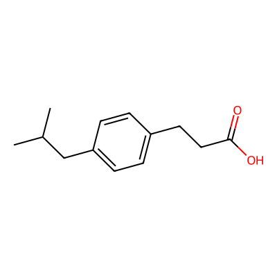 Chemical structure of Ibuprofen EP Impurity F