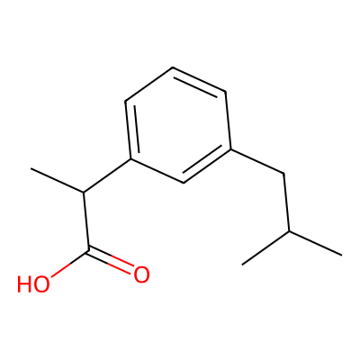 Chemical structure of Ibuprofen EP impurity A
