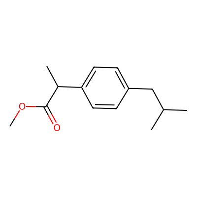 Chemical structure of Ibuprofen Methyl Ester
