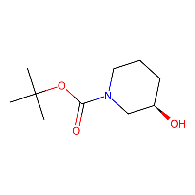 Chemical structure of (R)-1-Boc-3-hydroxypiperidine