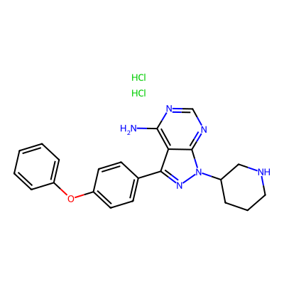 Chemical structure of Ibrutinib Amino piperidine Impurity Dihydrochloride