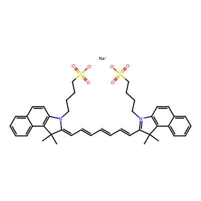 Chemical structure of Indocyanine Green