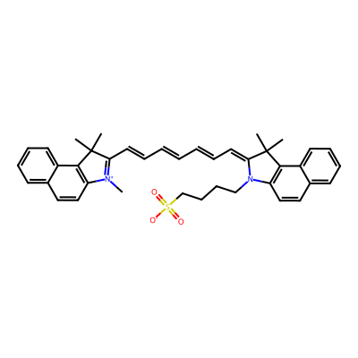 Chemical structure of Indocyanine Green