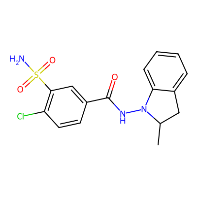 Chemical structure of Indapamide
