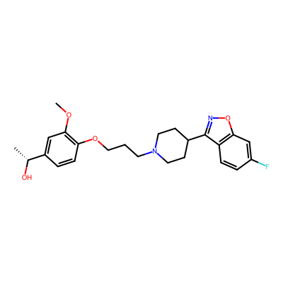 Chemical structure of Iloperidone Metabolite P88 (R Isomer)