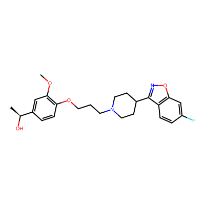 Chemical structure of Iloperidone Metabolite P88 (S Isomer)