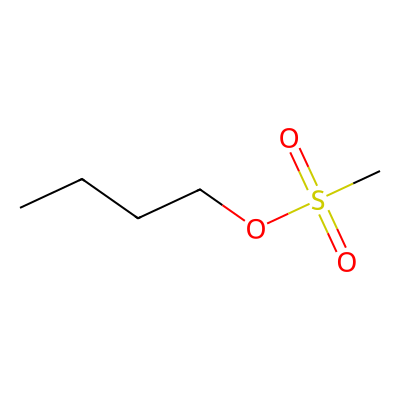 Chemical structure of Butyl Methanesulfonate