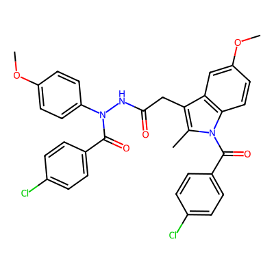 Chemical structure of Indomethacin Impurity J