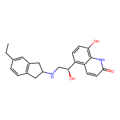 Chemical structure of Indacaterol Mono Ethyl Impurity