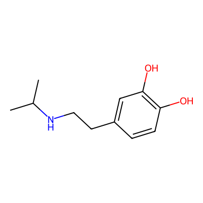 Chemical structure of Isoprenaline Impurity B