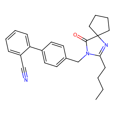 Chemical structure of Irbesartan Cyano Impurity