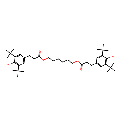 Chemical structure of Irganox 259