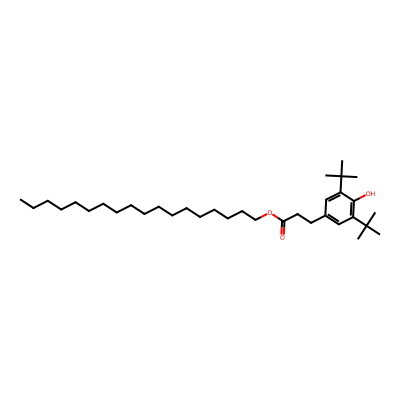 Chemical structure of Irganox 1076