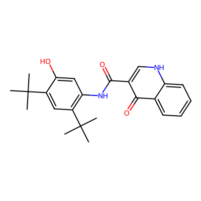 Chemical structure of Ivacaftor